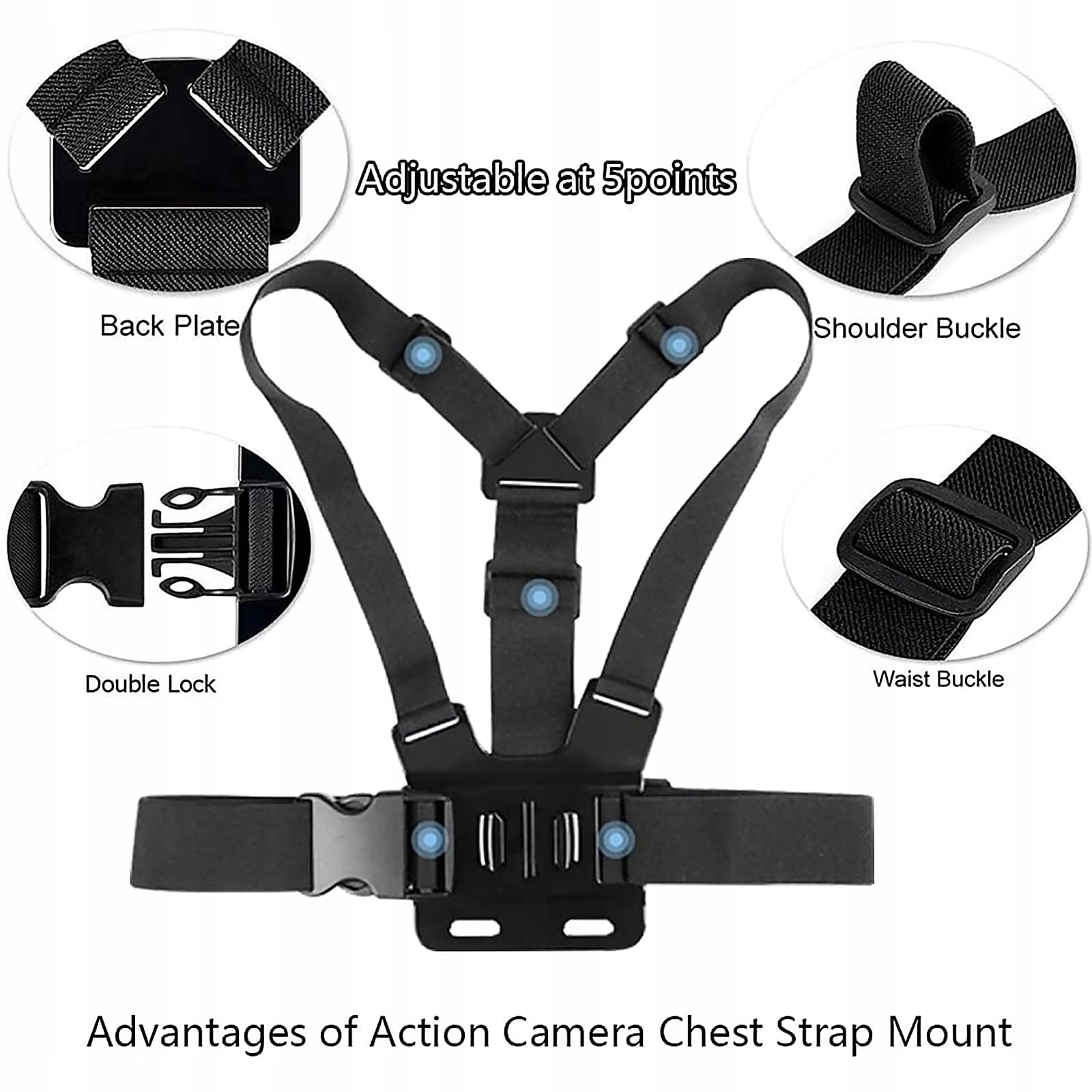Uchwyt Na Klatkę Piersiową Do Kamer Sportowych GoPro DJI Chesty TEKCAM — miniatura 2
