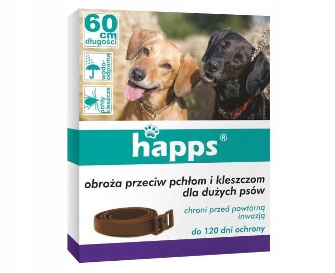 

Happs obroża na pchły i kleszcze Duże Psy 60cm