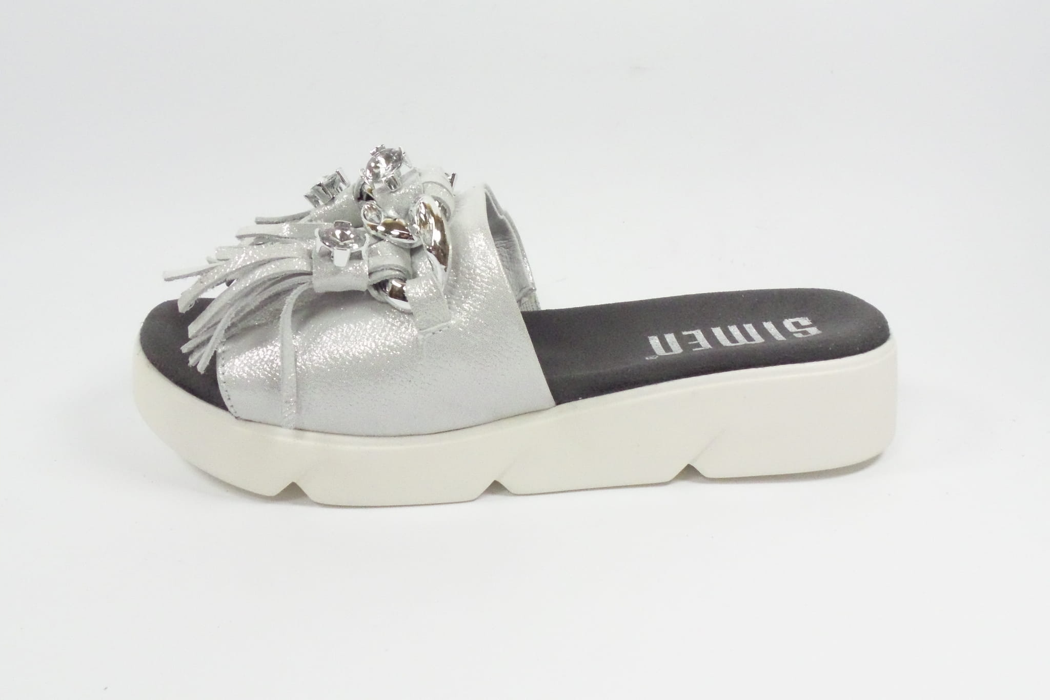 KLAPKI SIMEN 1402A FOLIA SREBRO R38 Płeć kobieta