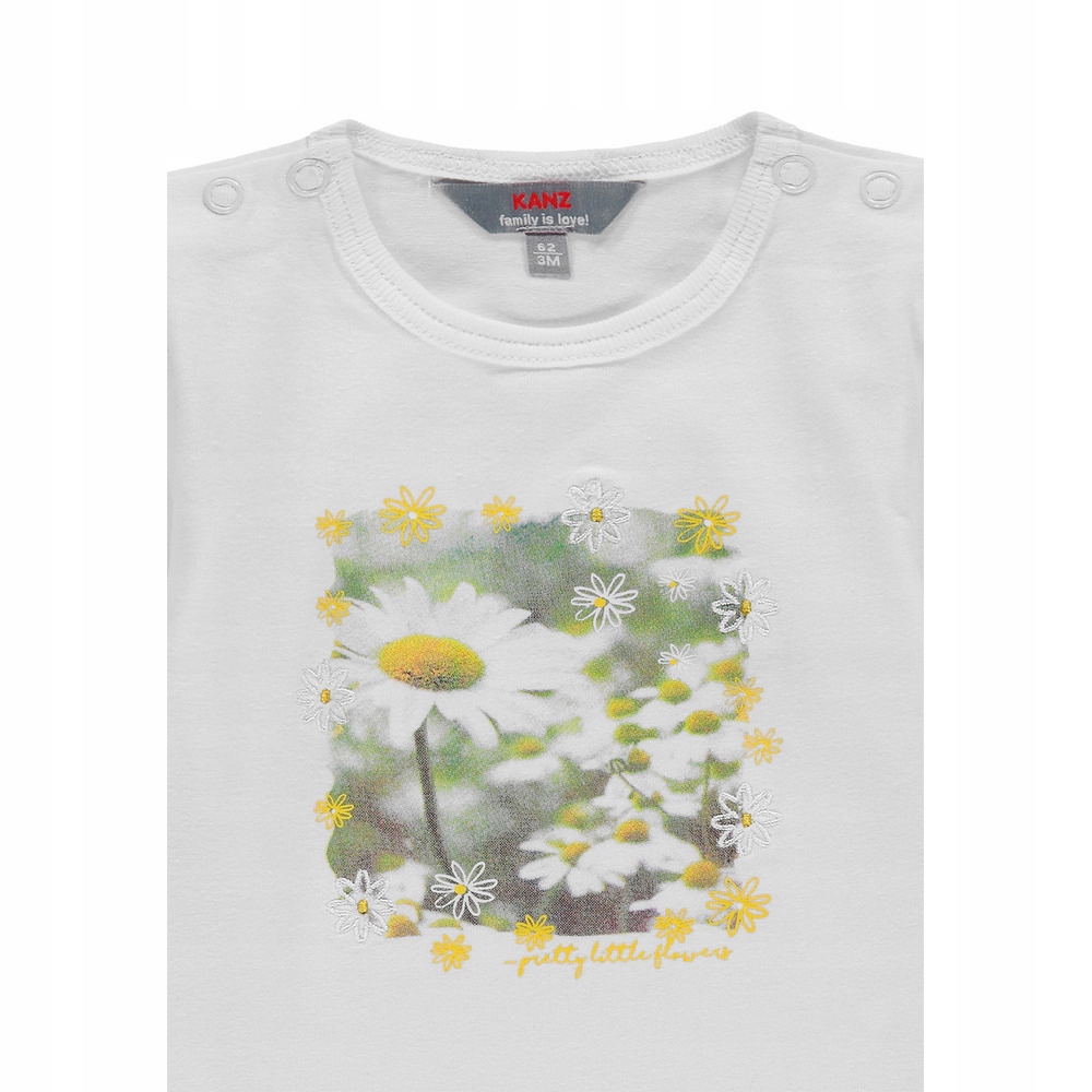 Dziewczęca bluzka z długim rękawem biała Kanz, r. 68 Marka Kanz