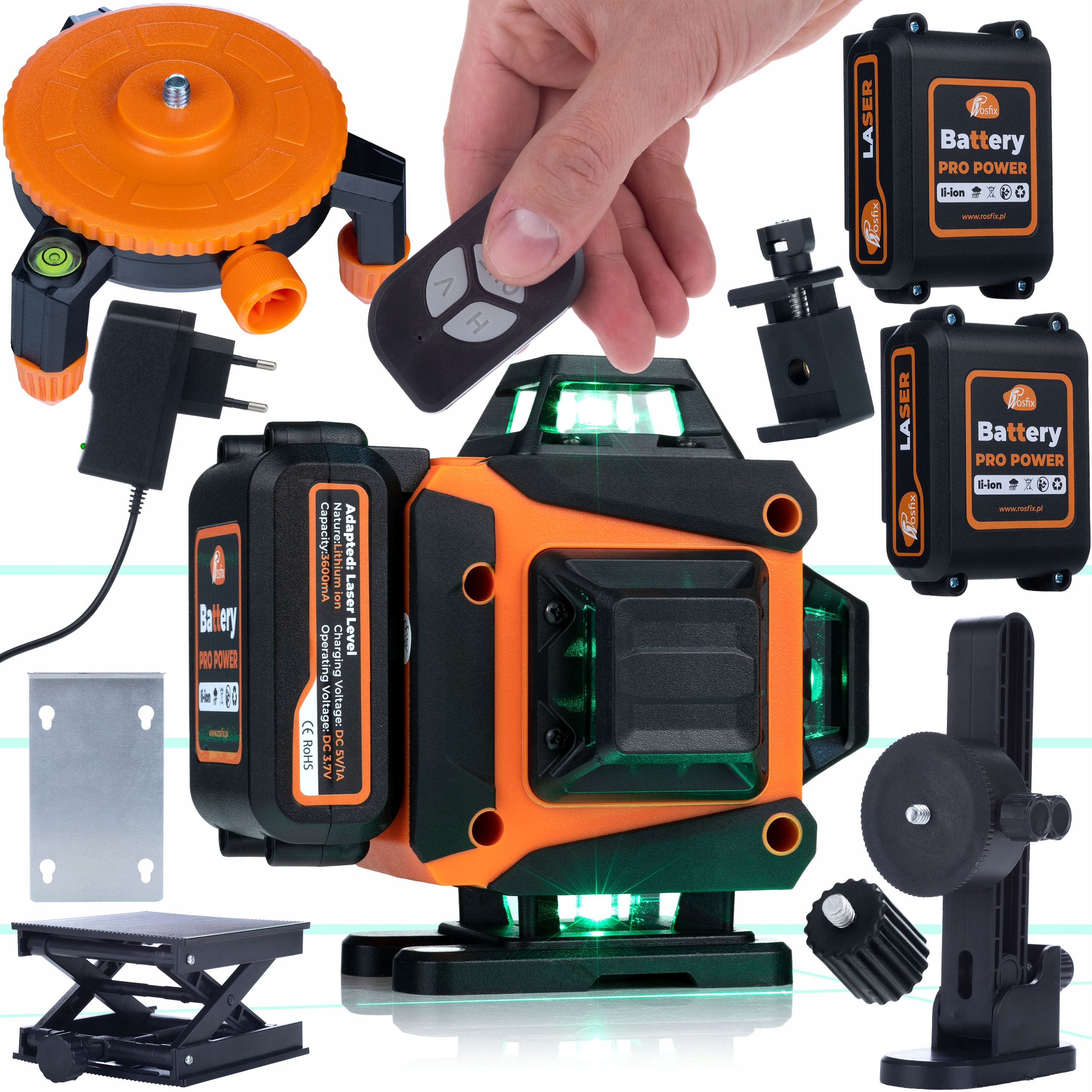 Křížový Laser Vodováha 360 16L Určování Úkosů 2x Aku Platforma Pilot