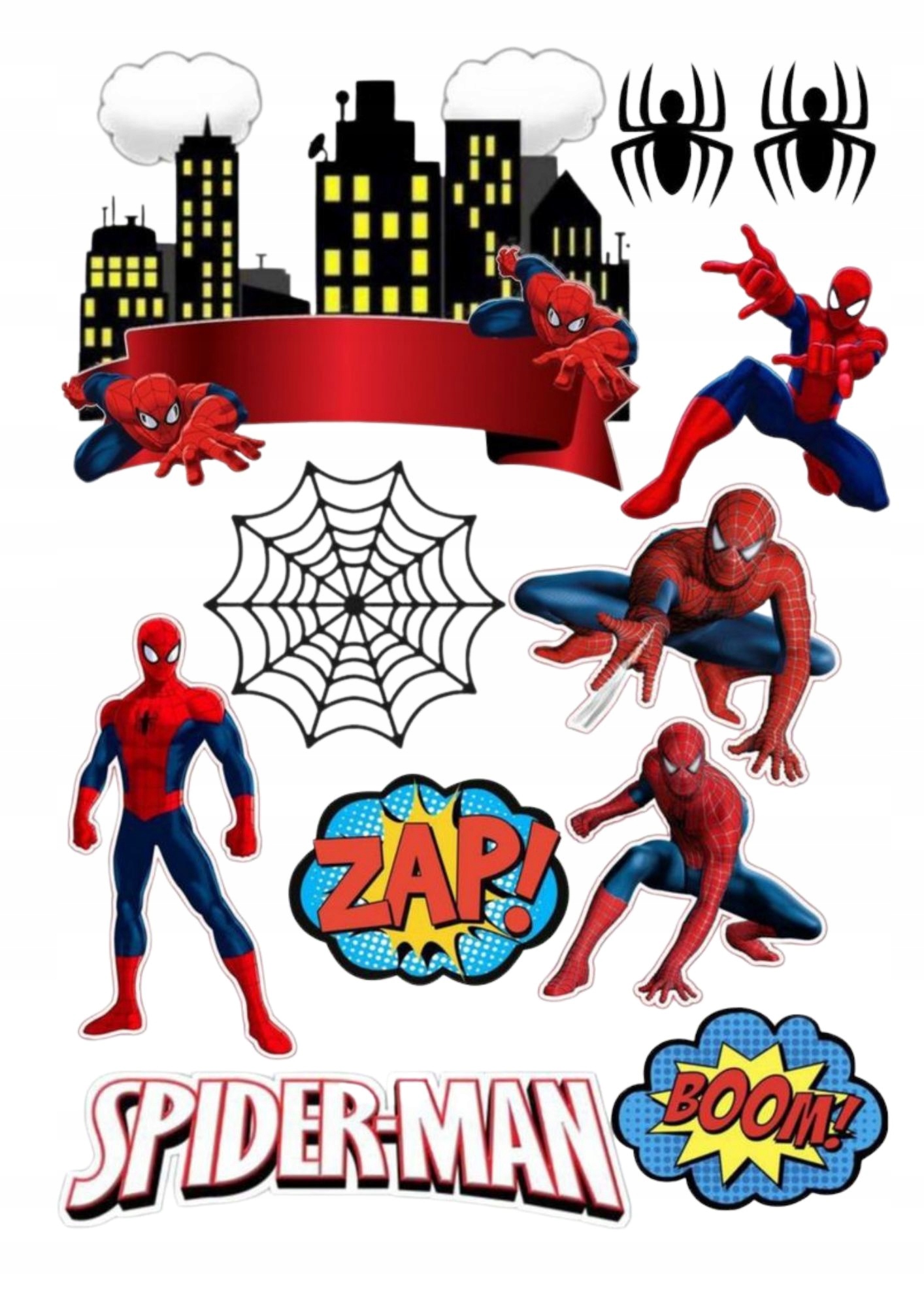 Wydruk na masie cukrowej Spiderman Imię