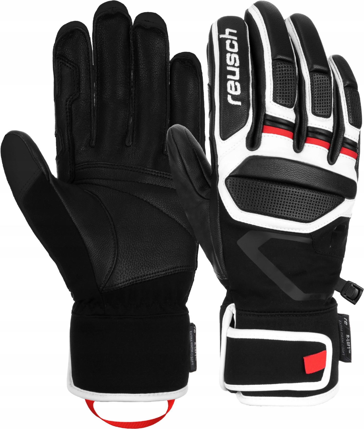 Rękawice Narciarskie Reusch Pro Rc Rozmiar: 9,5 L/XL black/white/fire red