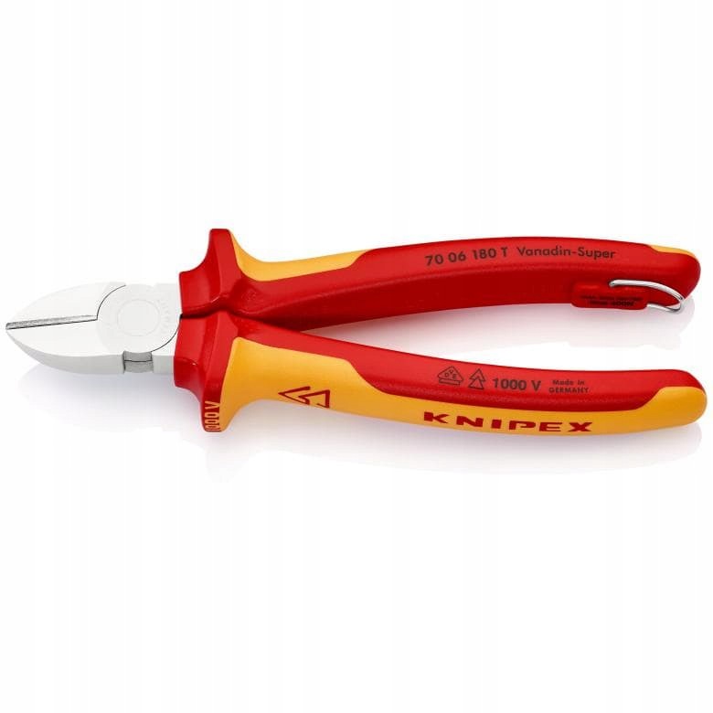 Boční štípací kleště izolované Vde do 1000V, 180mm, Knipex [70 06 180 T]