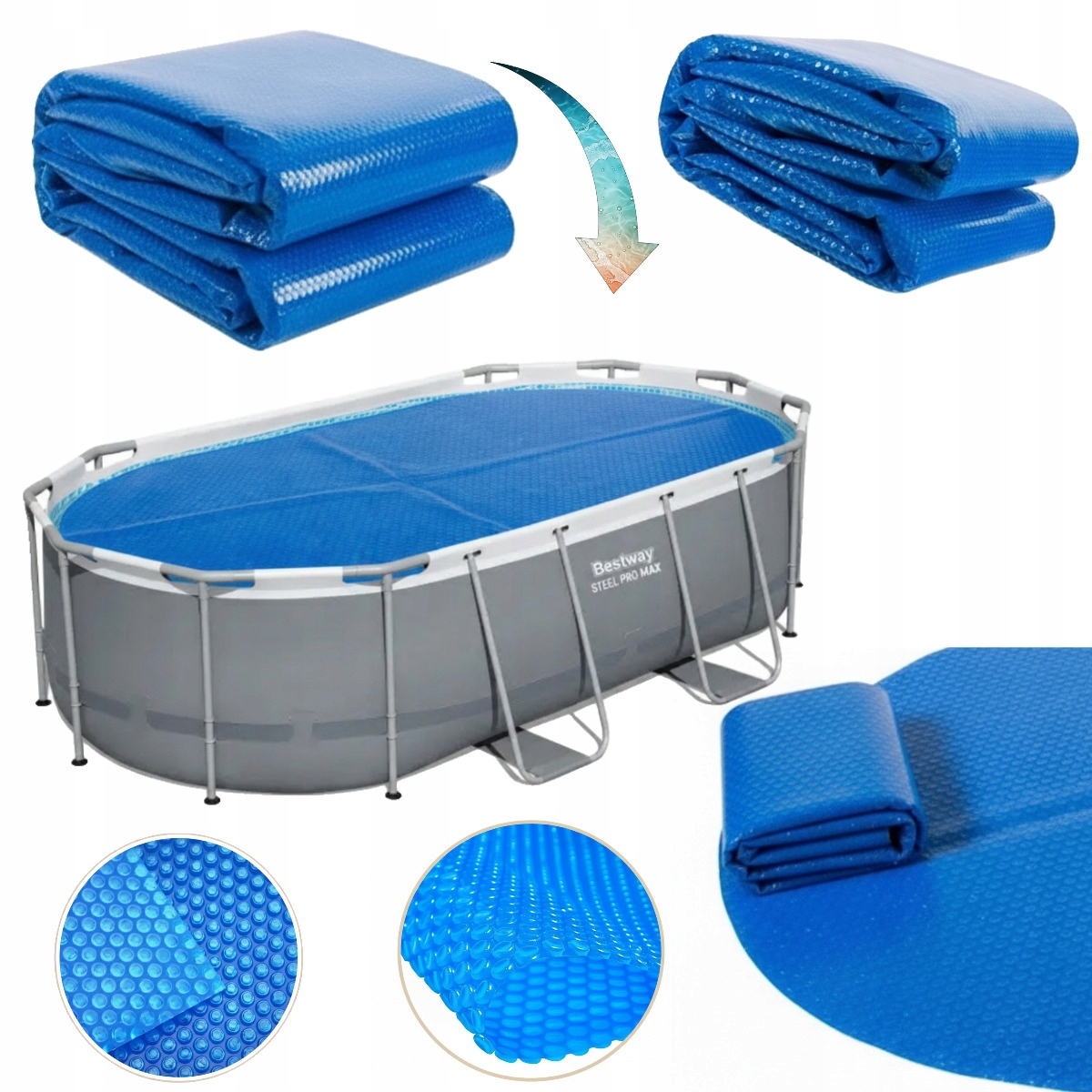 Solární panel do bazénu Bestway Power Steel 488x305x84 cm