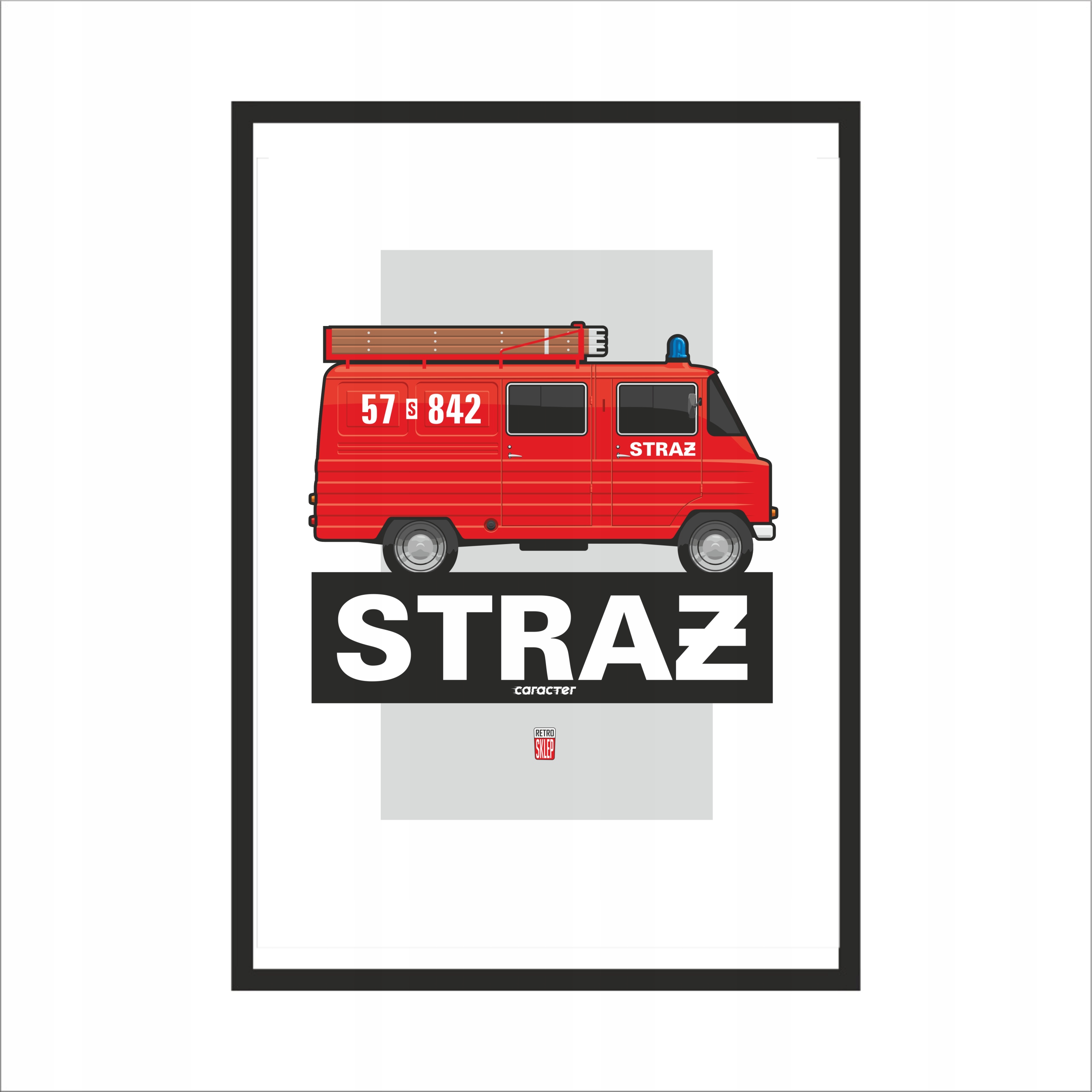 Obraz na ścianę Żuk Straż Strażak Prl