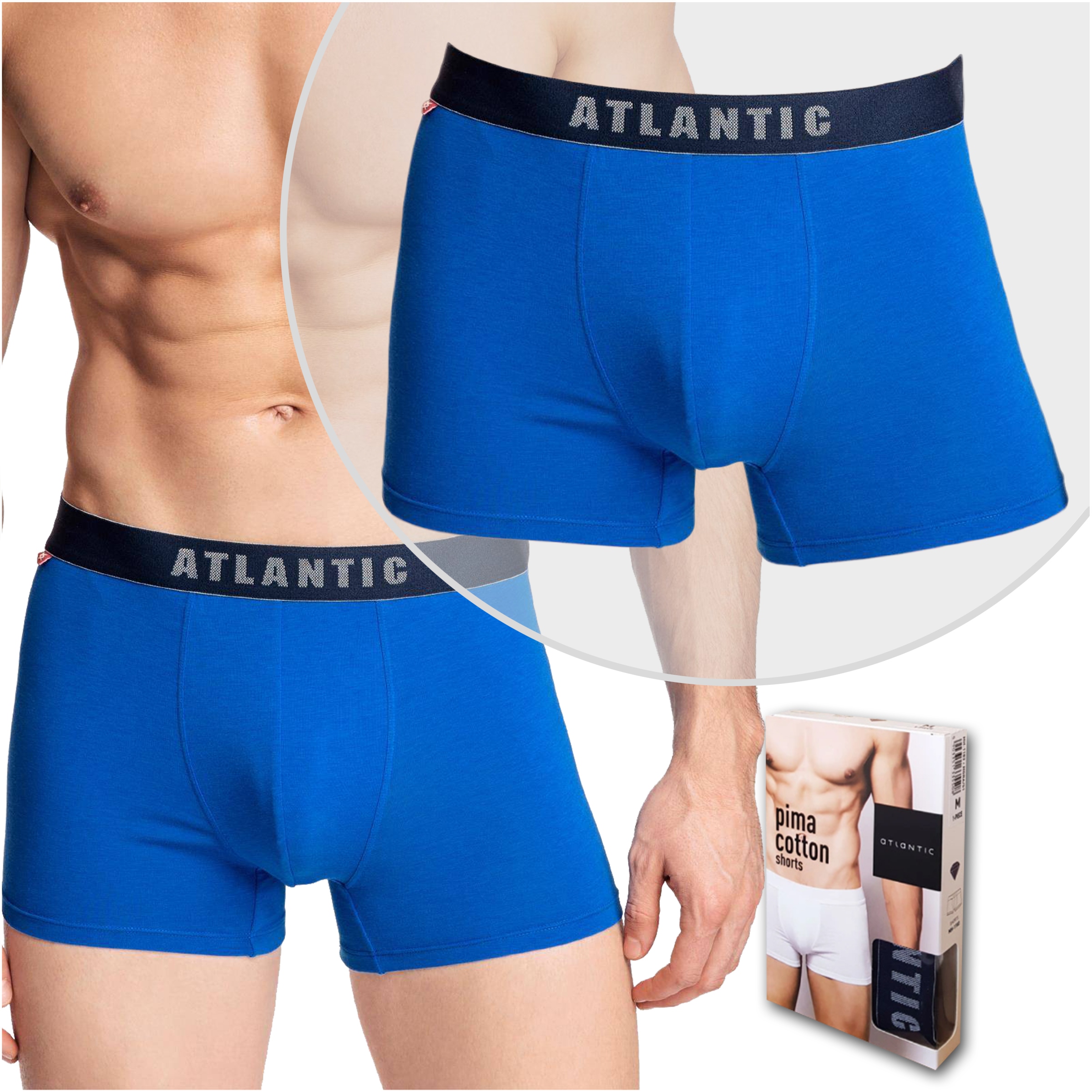 

bokserki męskie Atlantic Premium bawełna i modal