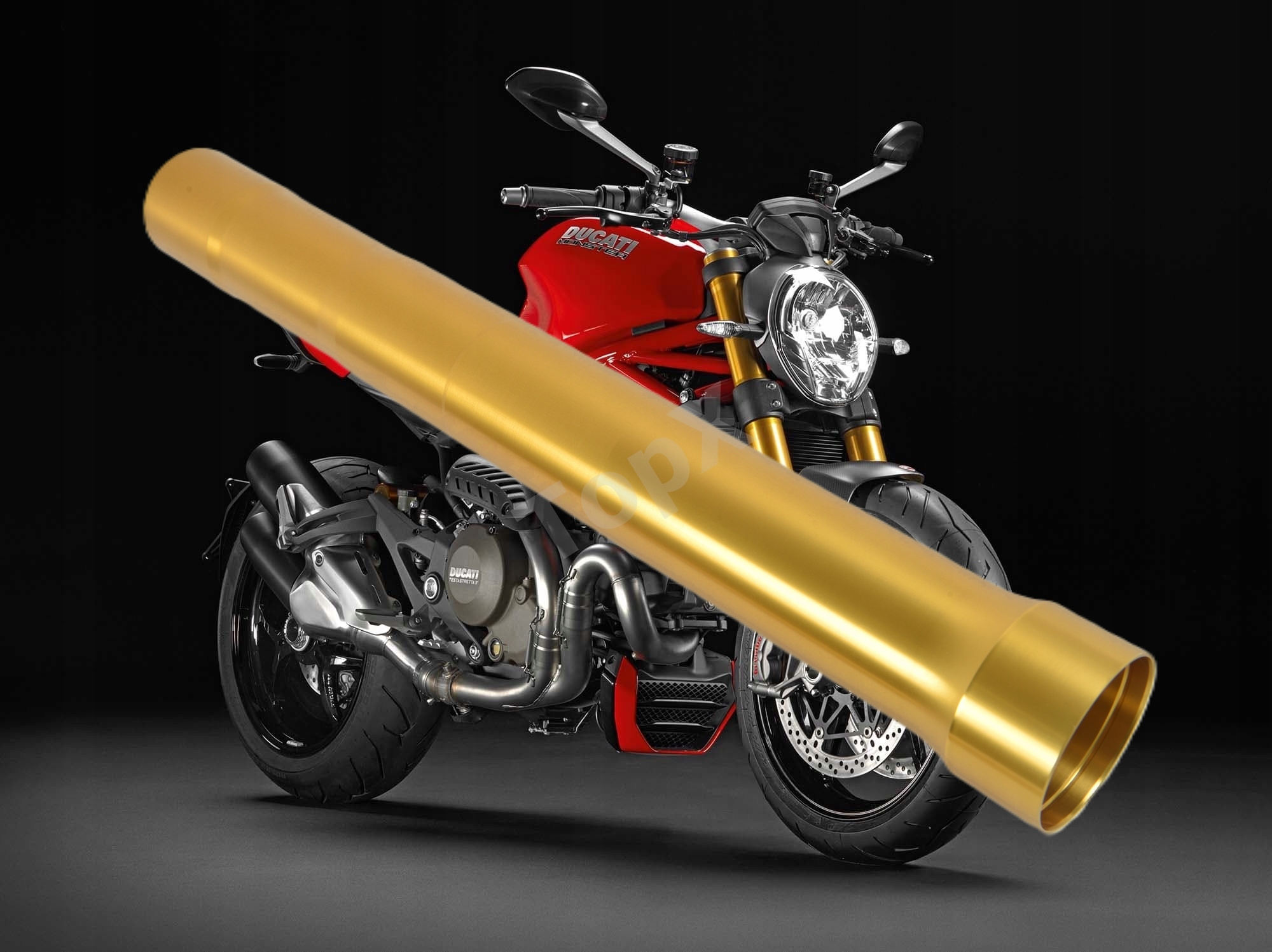 TopX Holení Trubka laga tlumič Odpružení Ducati Monster 1200 14+ 1 Ks
