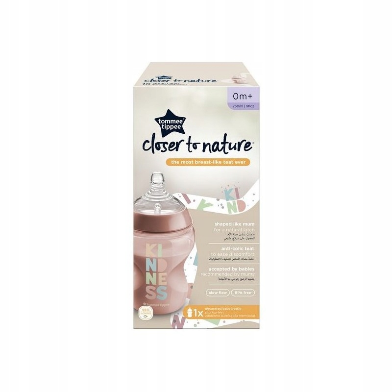 Tommee Tippee Butelka 260ml smoczek 0 m+