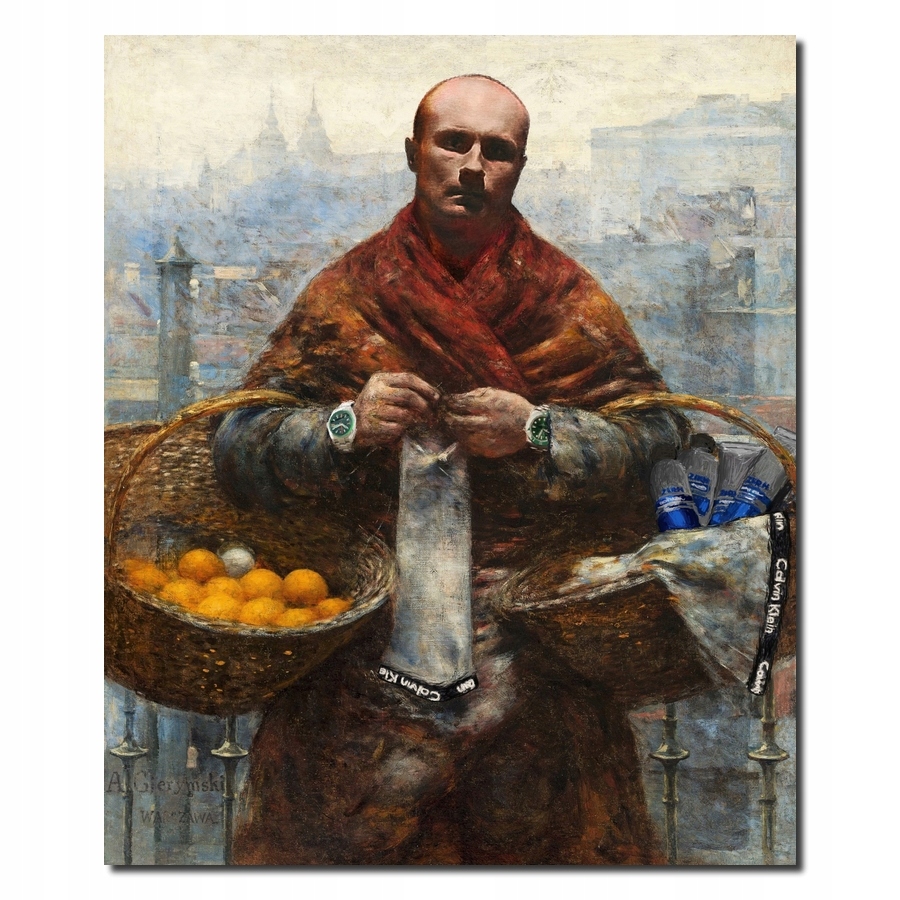 śmieszny obraz Testoviron Pomarańczarka parodia 40x50 cm