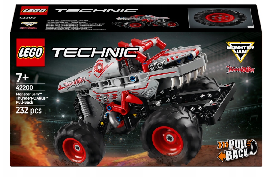 Lego 42200 Monster Truck ThunderROARus Pull-back Pohon Stavebnice