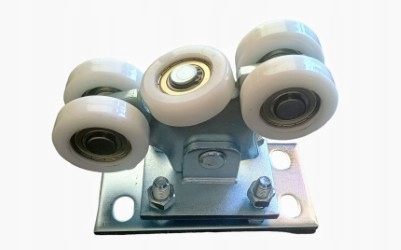 Pojízdný vozík 5 rolí teflon plast válečky pro bránu 80x80x5 s 2 nastaveními