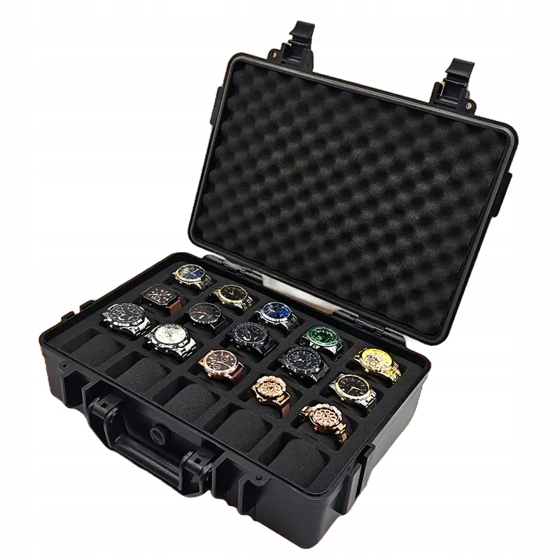 Luxusní kufřík na hodinky, černý, 20 míst