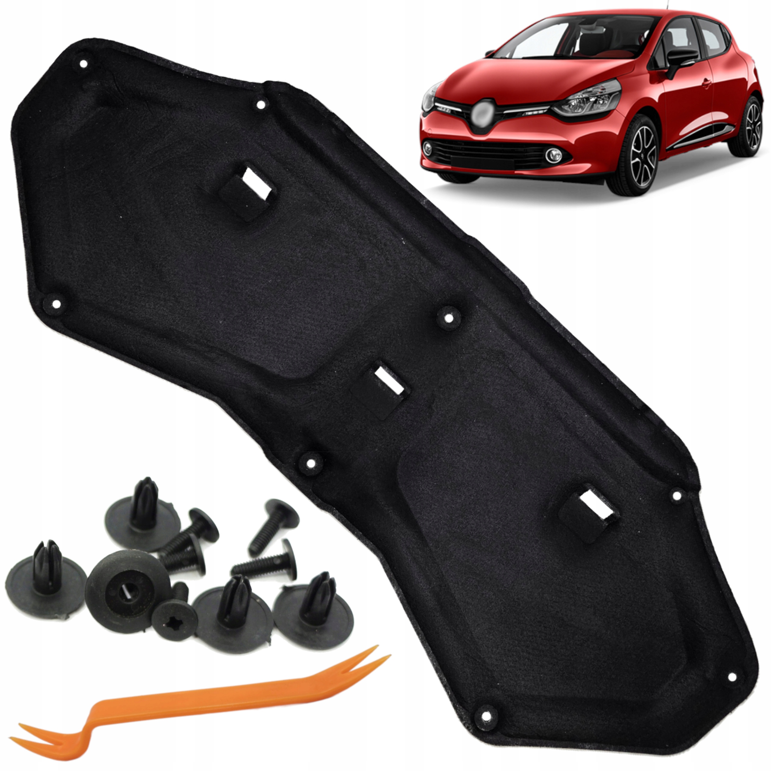 Odhlučnění masky Izolace podbití Renault Clio IV 12-20 Stahovač spon