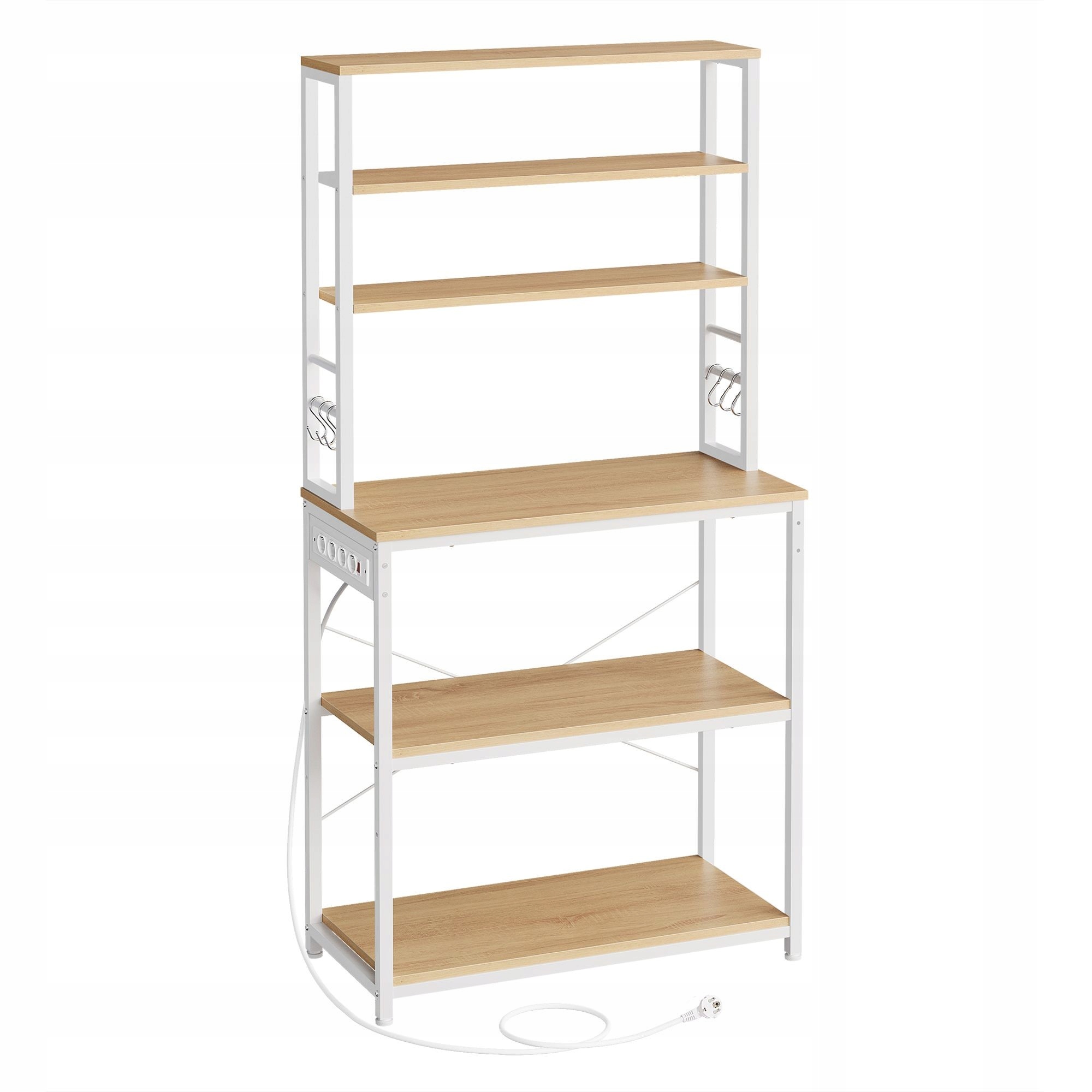 Všestranná kuchynská skrinka s napájacou lištou a 6 priestrannými policami