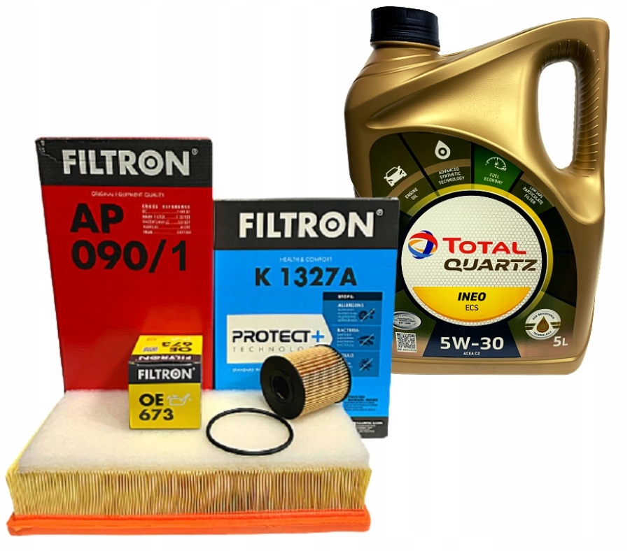 Sada Filtrů Filtron Peugeot 508 2.0 Hdi Olej 5V30 Total Ineo Ecs 5 L