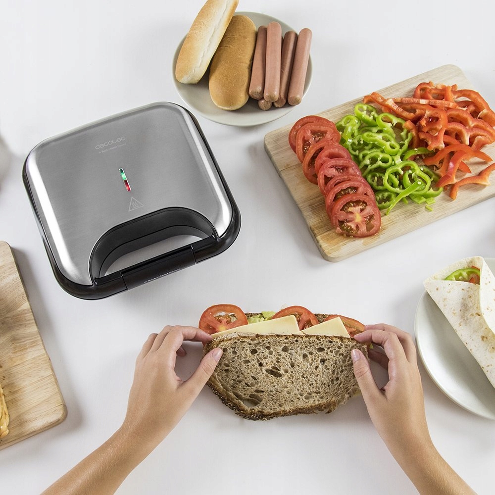 CECOTEC Opiekacz Do Kanapek Z Powłoką Nieprzywierającą 750W 2 Kanapki — miniatura 6