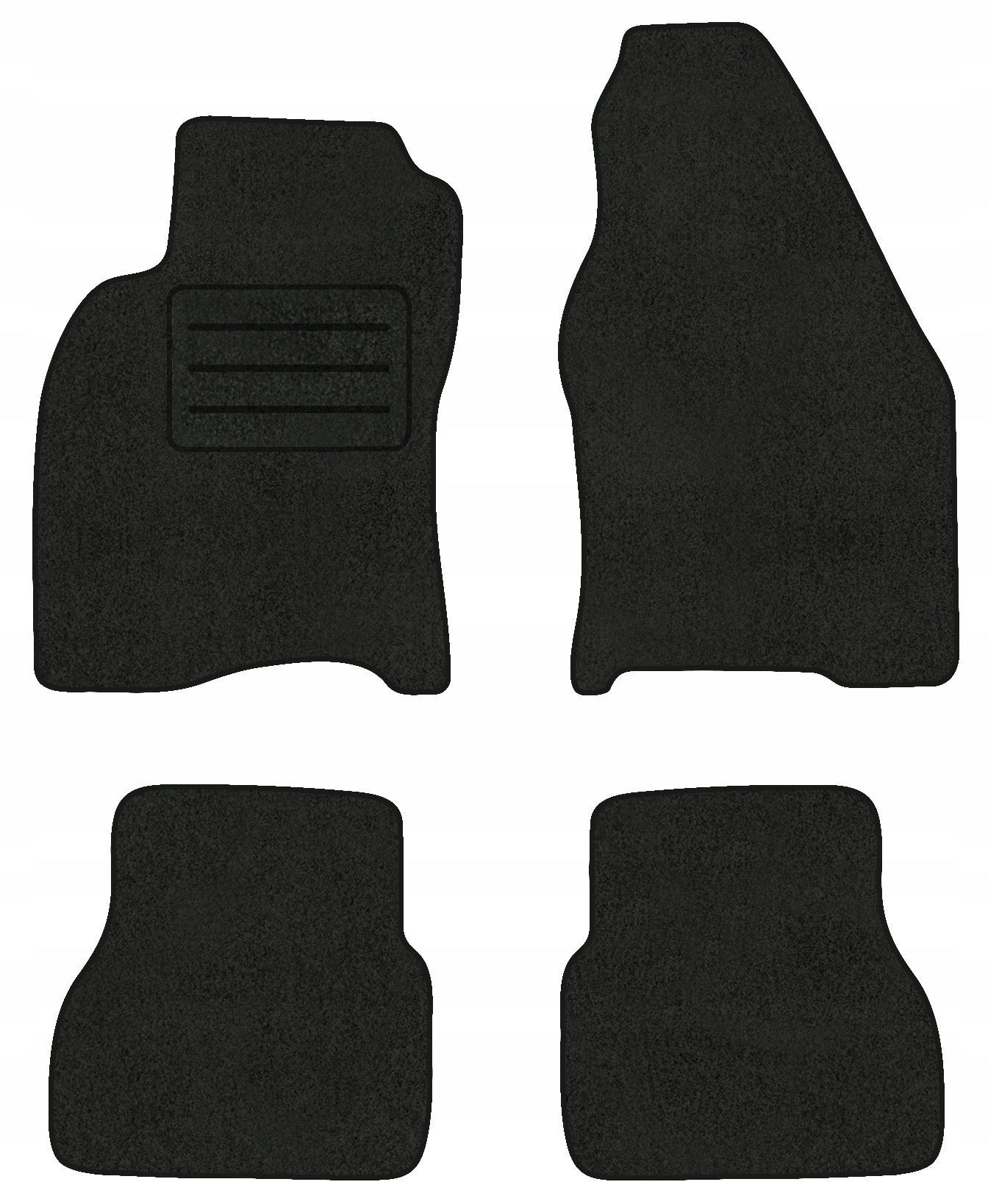 Velurové koberce Lux pro Ford Mondeo MK2 (1996-2000) Komplet Černé