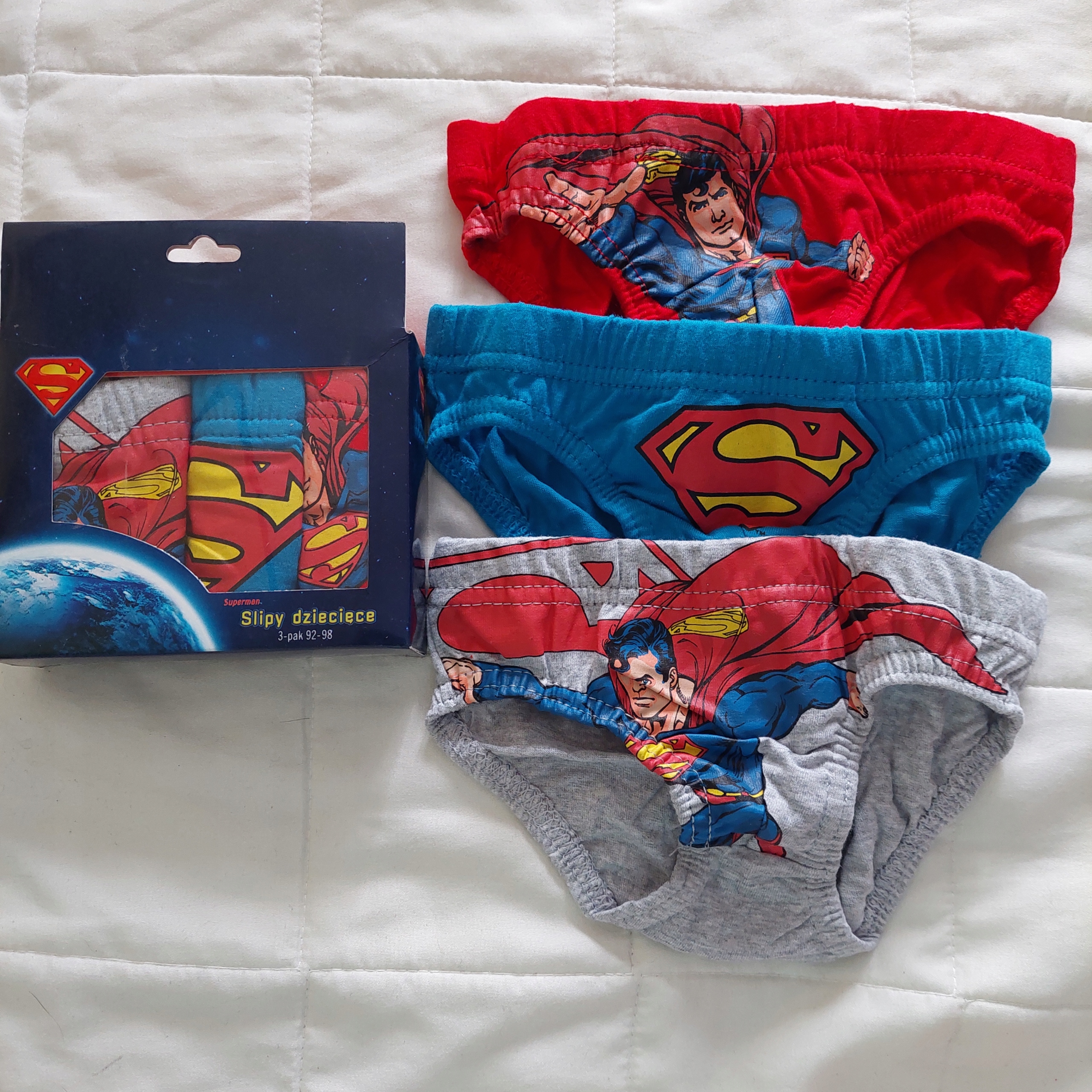 

3pak majtki slipki 92/98 Superman r 92/98 bawełna