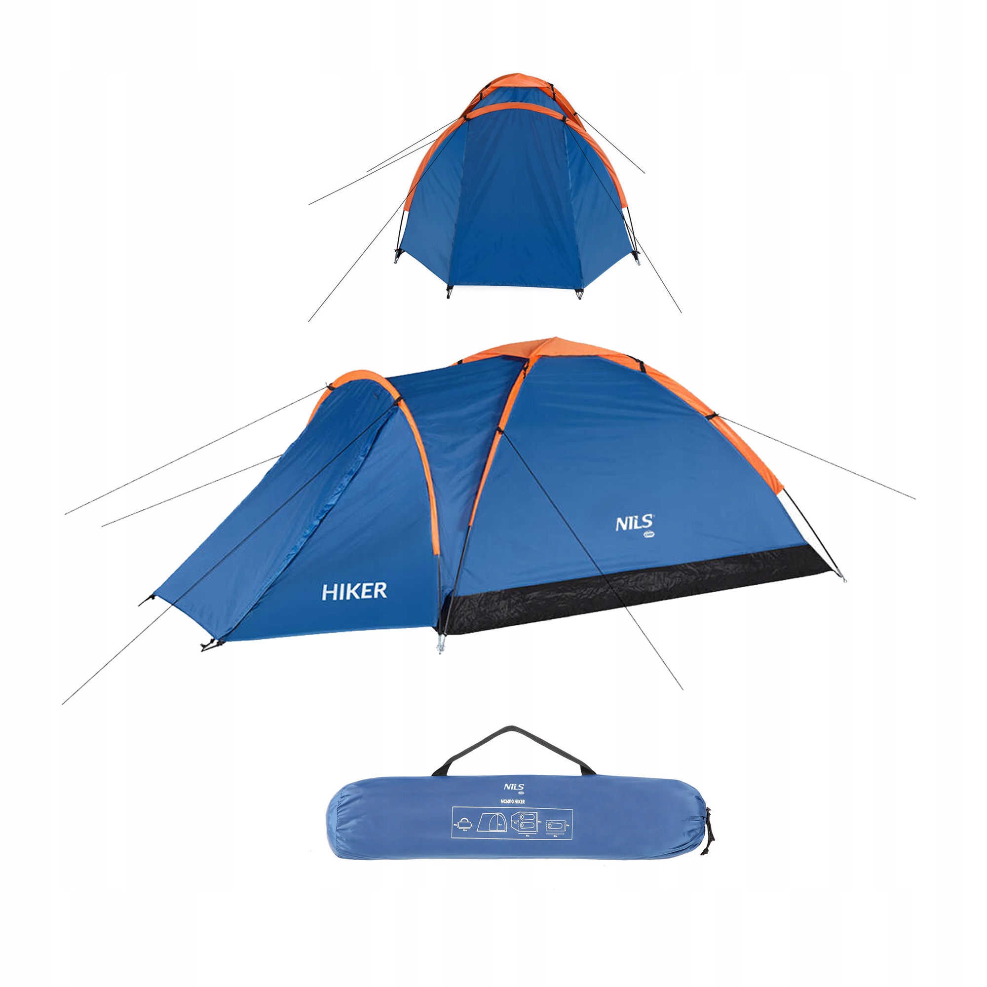 Namiot kempingowy turystyczny 2 osobowy wodoodporny duży lekki Nils Hiker