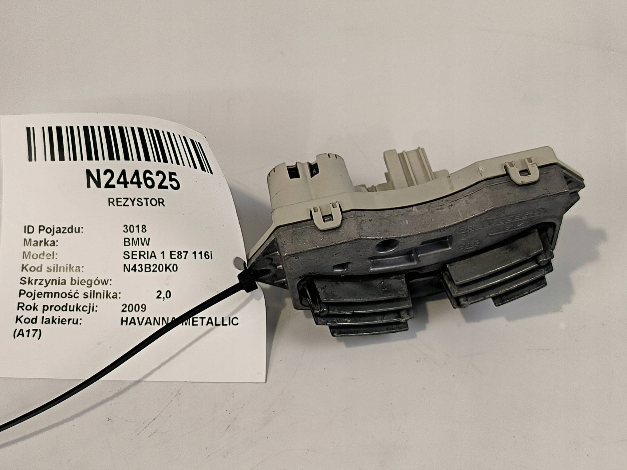 Résistance, rhéostat, régulateur T10006645 BMW SERIA 1 E87 116i