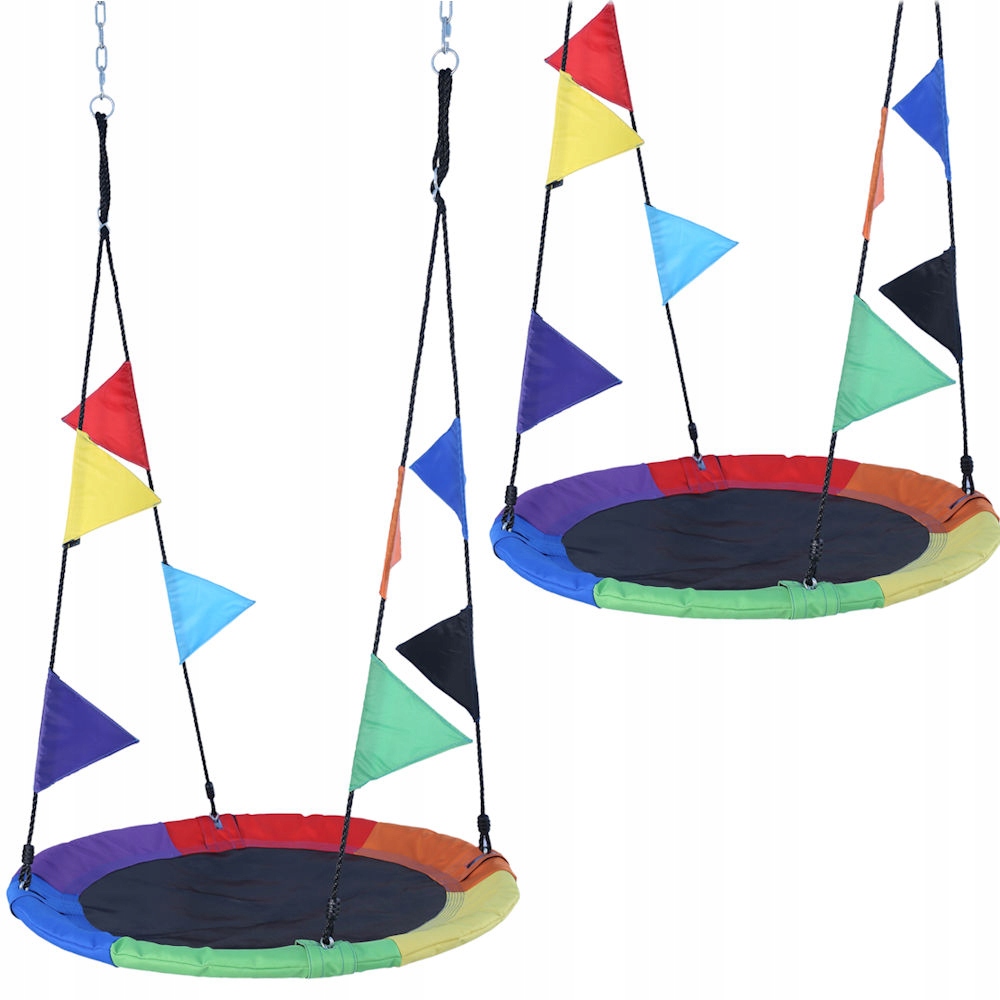 HUŚTAWKA DLA DZIECI OGRODOWA GNIAZDO BOCIANIE MOCNA WISZĄCY SIEDZISKO 100CM