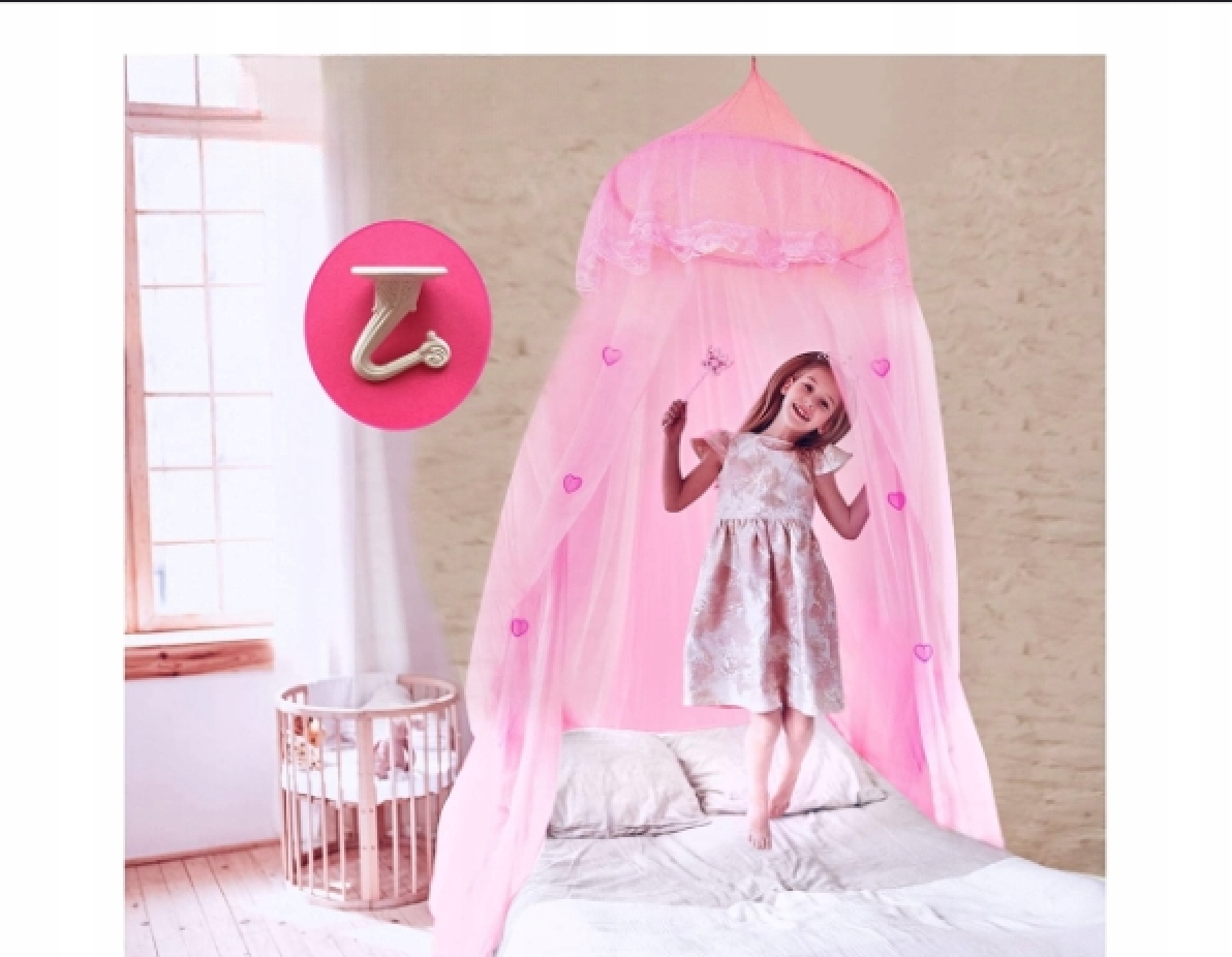 BALDACHIM MOSKITIERA DLA DZIEWCZYNKI KSIĘŻNICZKI