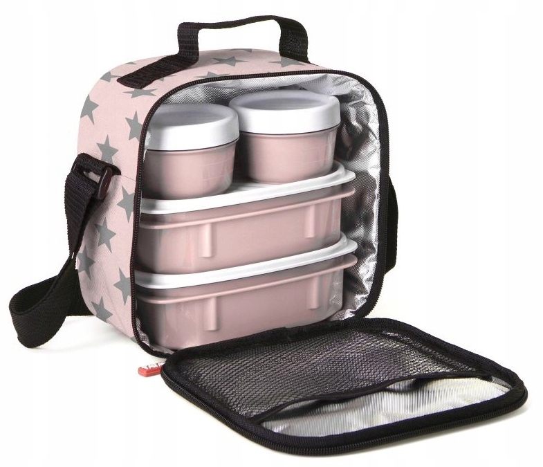 Torba Termiczna 4x pojemnik BEZ BPA Lunchbox Obiad