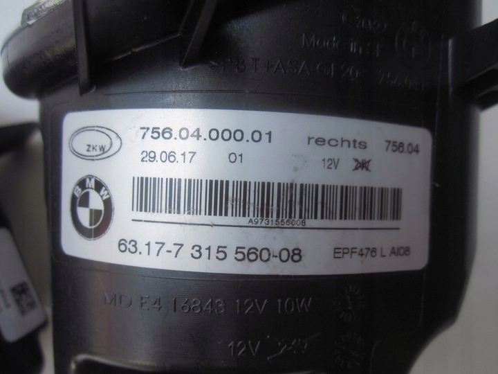HALOGEN LED BMW 1 F20 3 F30 F31 F36 F32 NOWY L R Numer katalogowy części 7315559 7315560