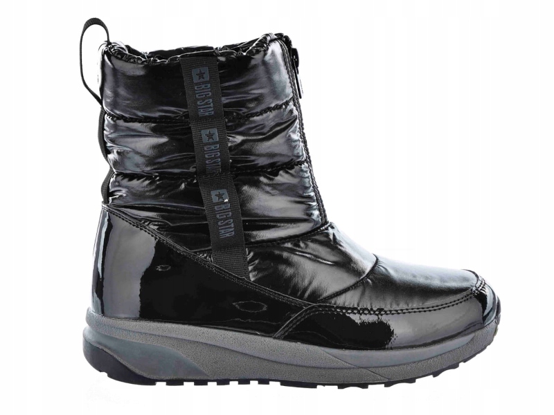 Dámské boty Big Star KK274392 sněhule černé vysoké, zateplené na zip