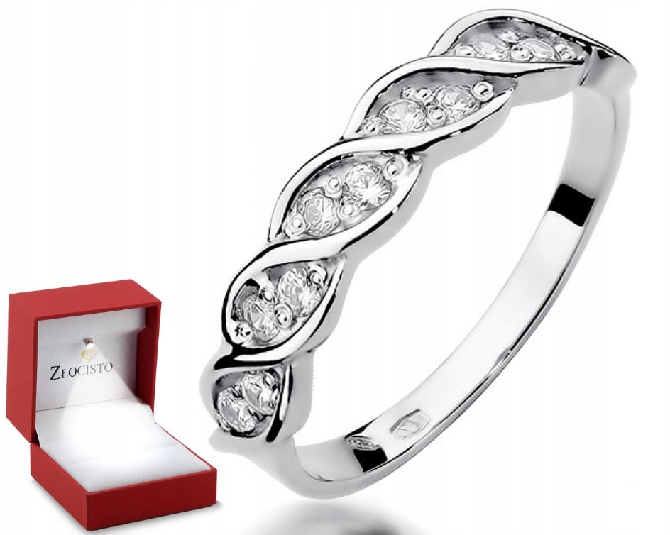 Prstýnek S Brilianty 0,20 Ct 0,585 Bílé Zlato