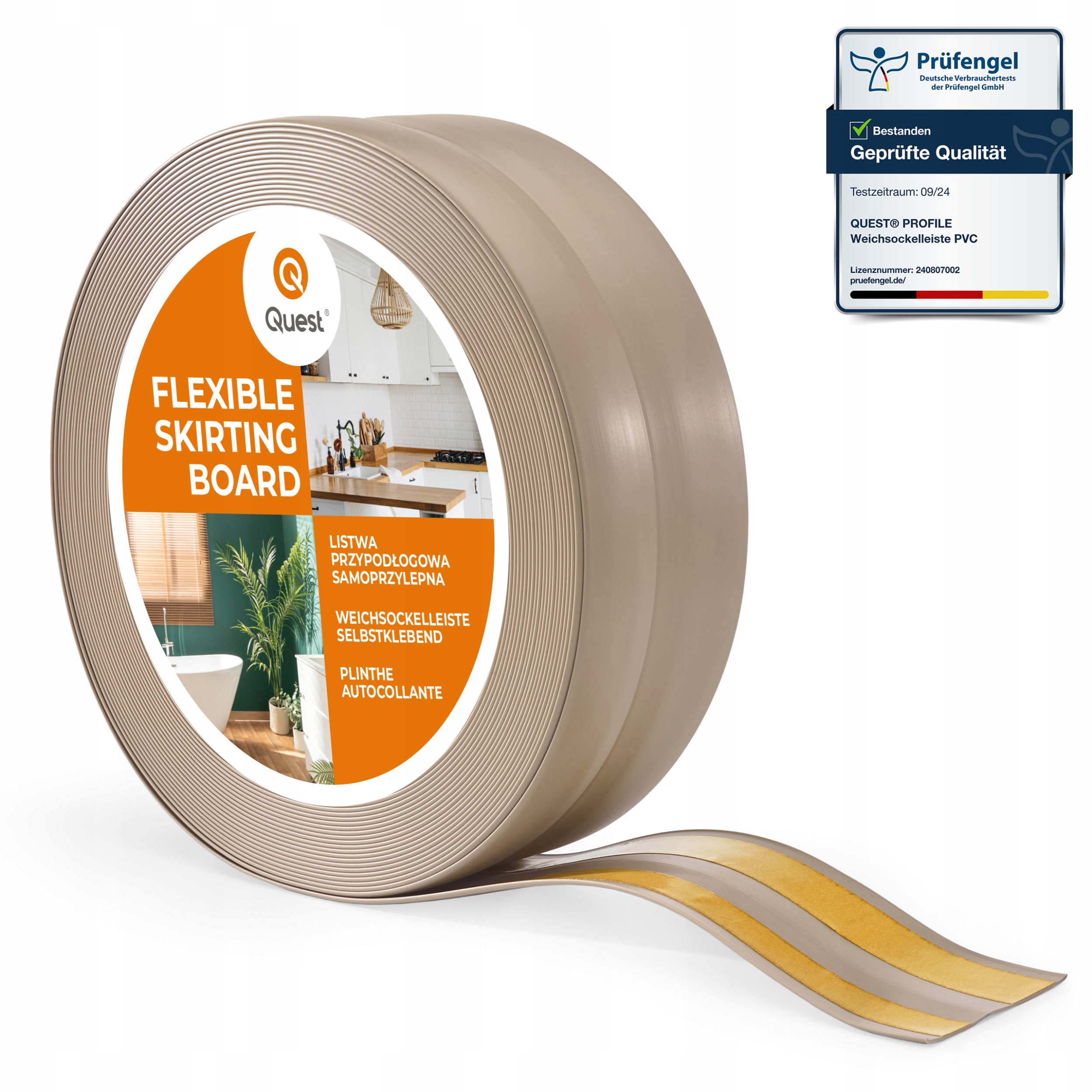 samolepicí podlahová lišta z Pvc 32x23 mm Béžová 25 m