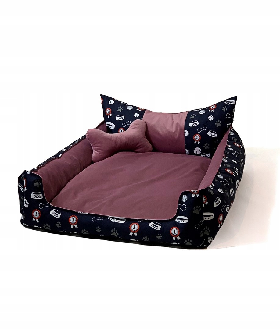 Levně pelíšek pro psa Korona růžové XL 100x80x18