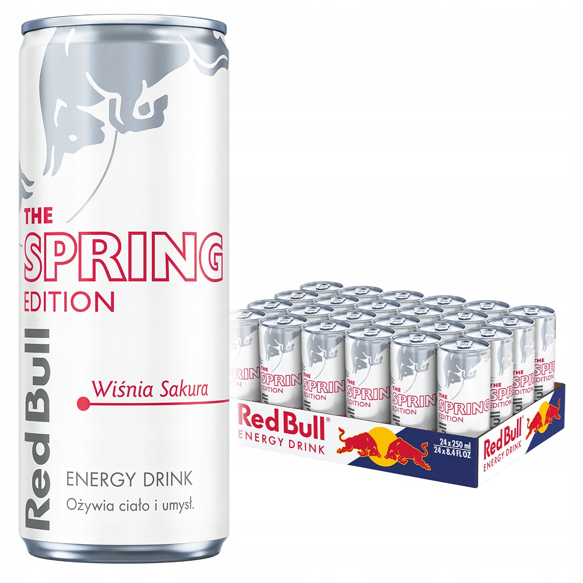 Red Bull napój energetyczny Spring Edition Wiśnia Sakura 24x250 ml Zestaw