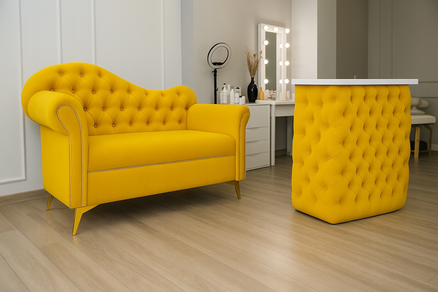 КОМПЛЕКТ ПРИЕМНОЙ/СТОЙКИ + ДИВАН CHESTERFIELD II GLAMOUR