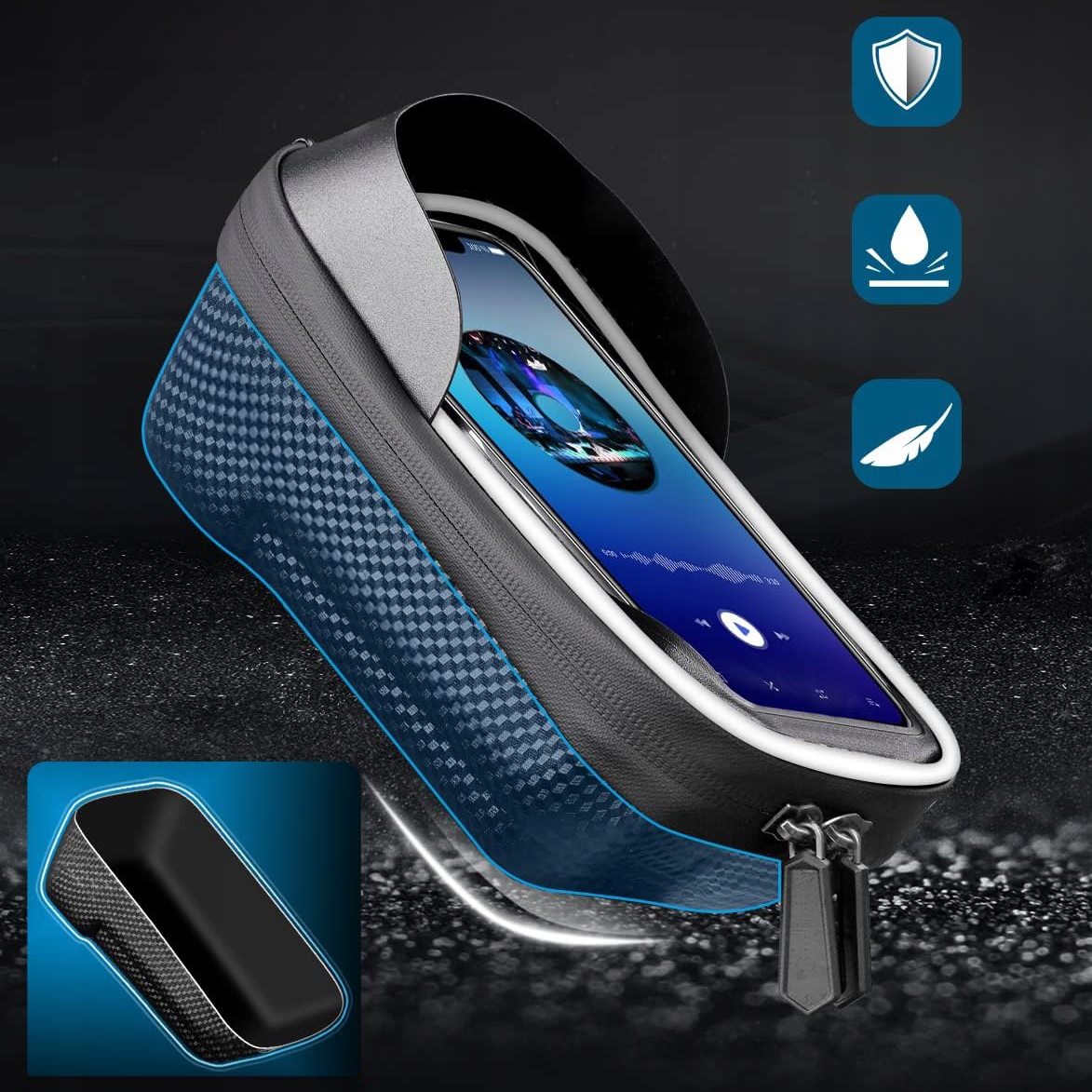 TORBA ROWEROWA WODOODPORNA SAKWA NA RAMĘ UCHWYT ROWEROWY NA TELEFON Marka Inna marka