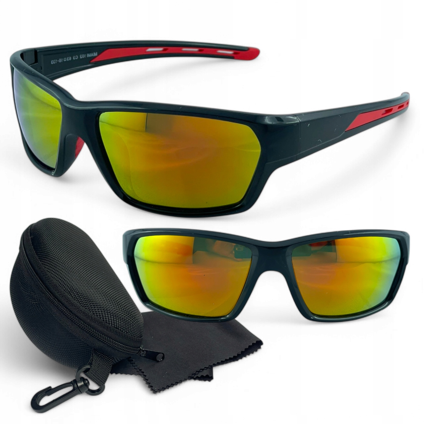 Okulary Rowerowe Przeciwsłoneczne Sportowe Polaryzacyjne Filtr UV400 M102C3
