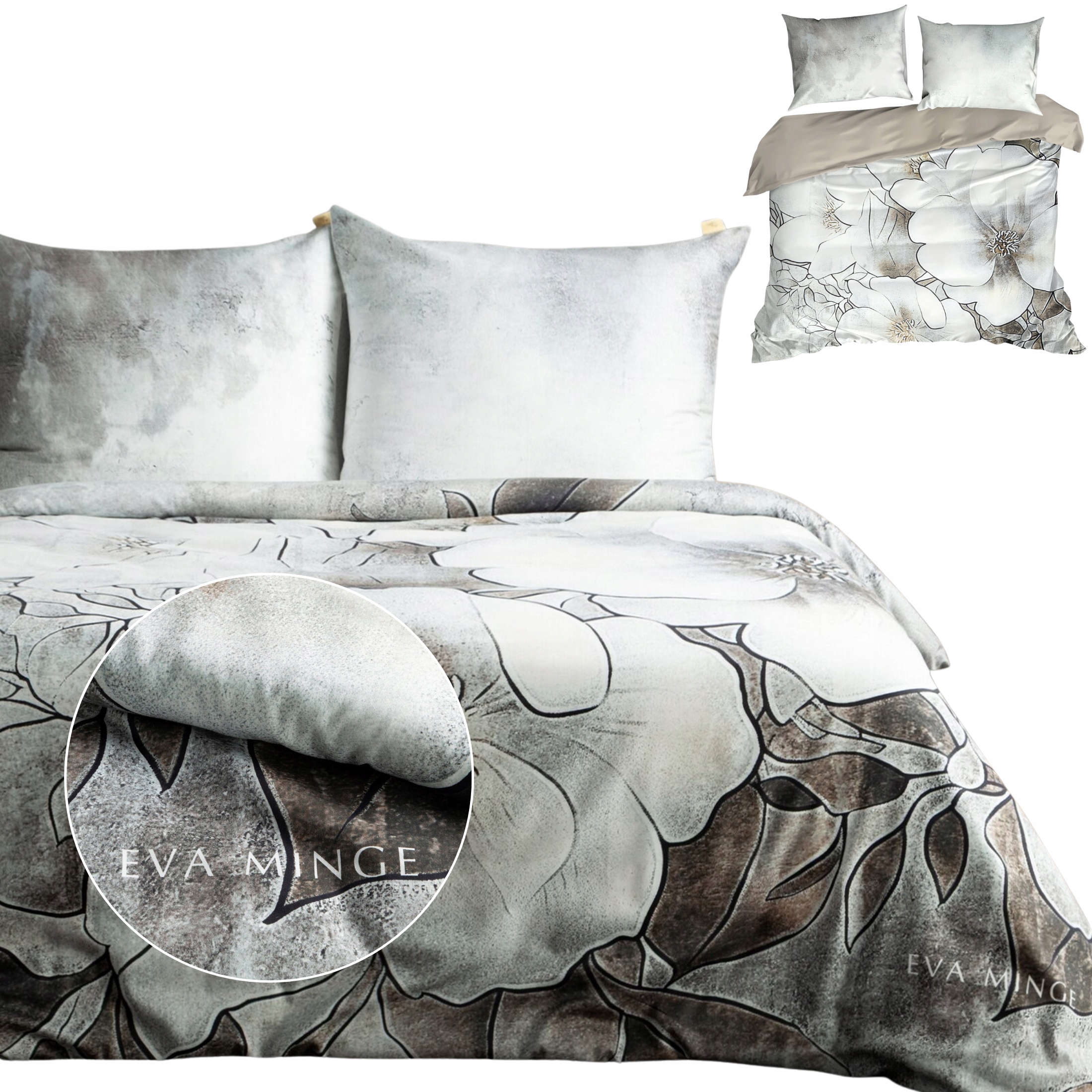 Pościel 160x200 z Makosatyny Bawełnianej Daisy Komplet Bawełna