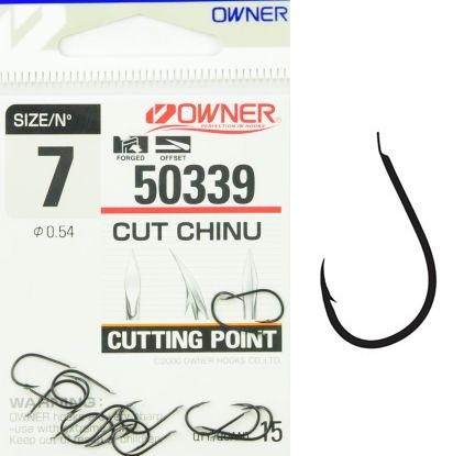 Nr 7 Haczyki Owner Cut Chinu 50339 Kuty Hi-carbon 50339 Leszcz Lin