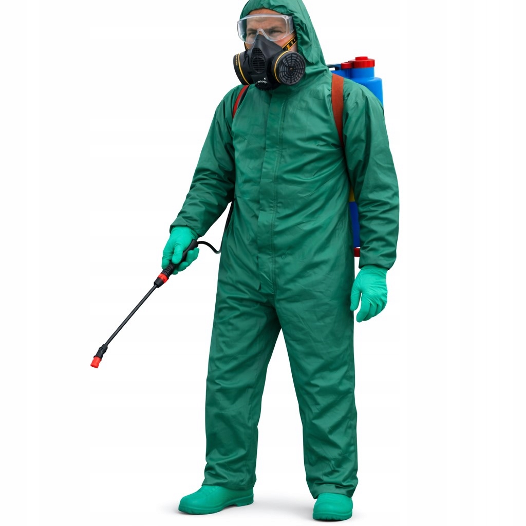 Zestaw do oprysków ochrona chemiczna kombinezon, maska, rękawice