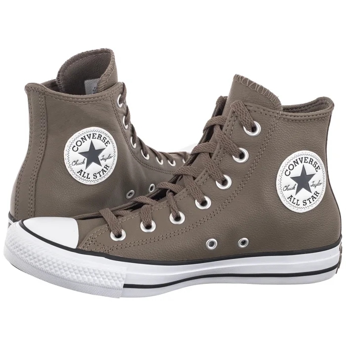 Kožené vysoké tenisky Converse Ctas Hi Classic Béžové