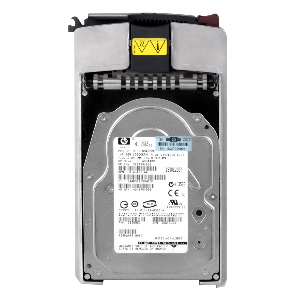 Hp 321499-006 147GB 15K 16MB Scsi U320 3.5'' BF1468A4B3