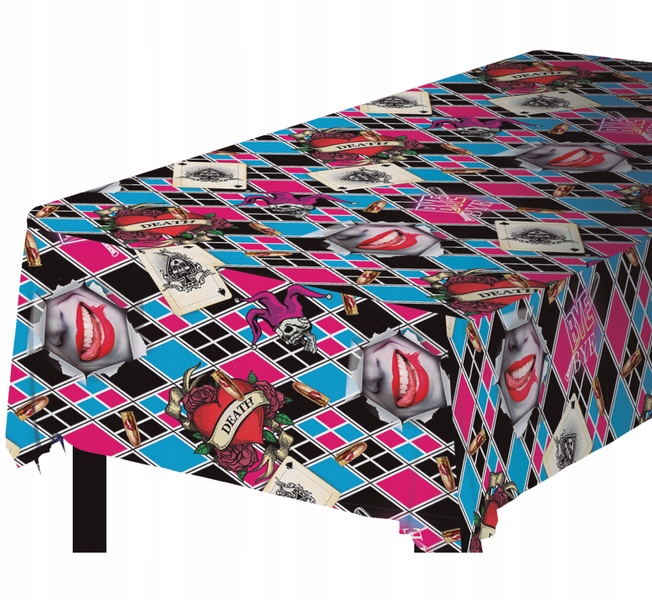 OBRUS PLASTIKOWY HARLEQUIN 137 X 274 CM HALLOWEEN