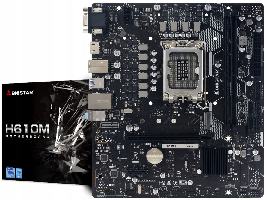 Płyta główna H610 Intel Lga 1700 DDR4 M.2 PCIe 4.0