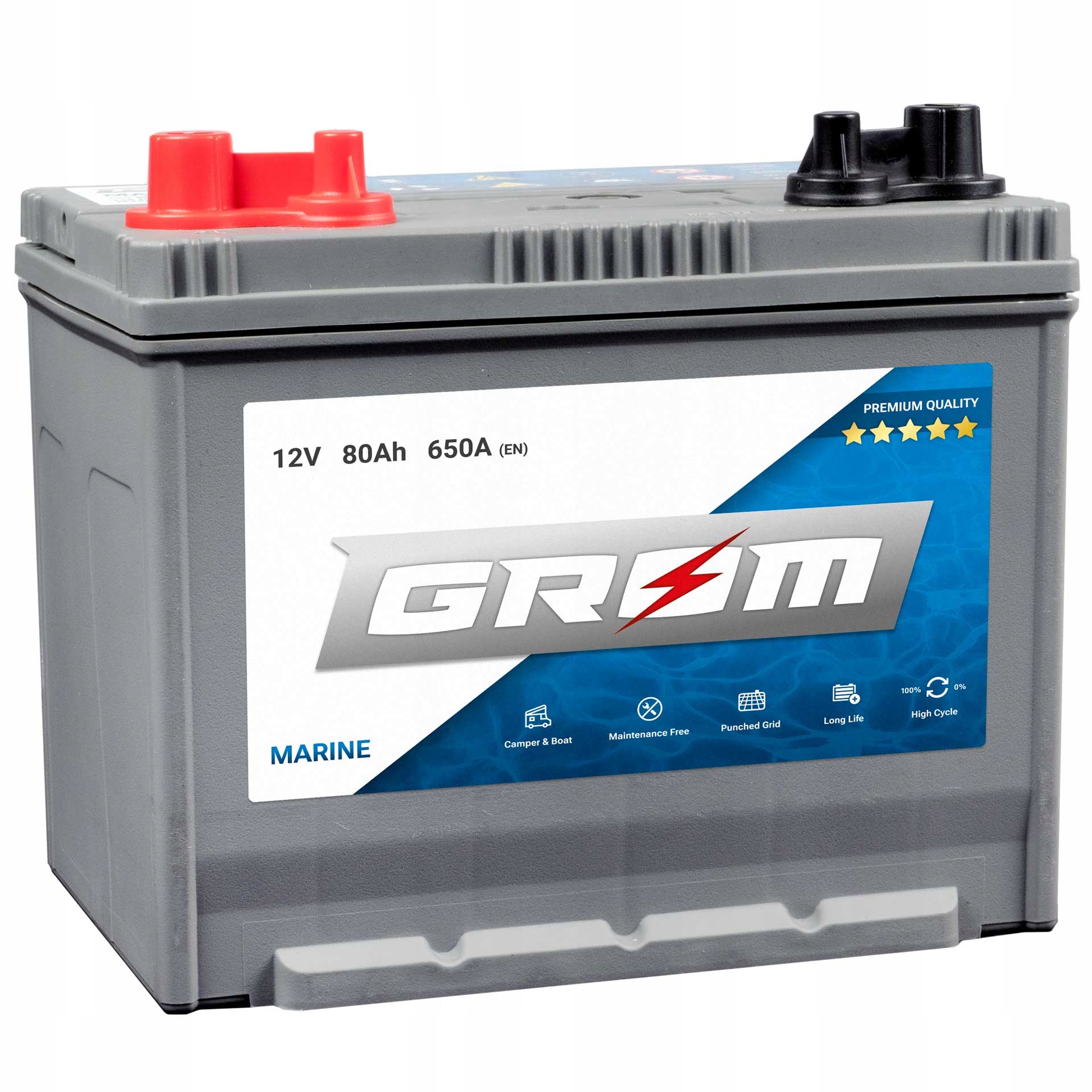 Akumulator GROM MARINE 80Ah 650A M31-DC