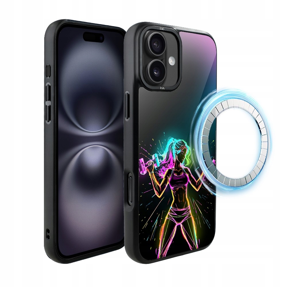 Pouzdro Ibizu DropGuard Matné s MagSafe, Fitness Vibrations a odolným povrchem pro iPhone 16