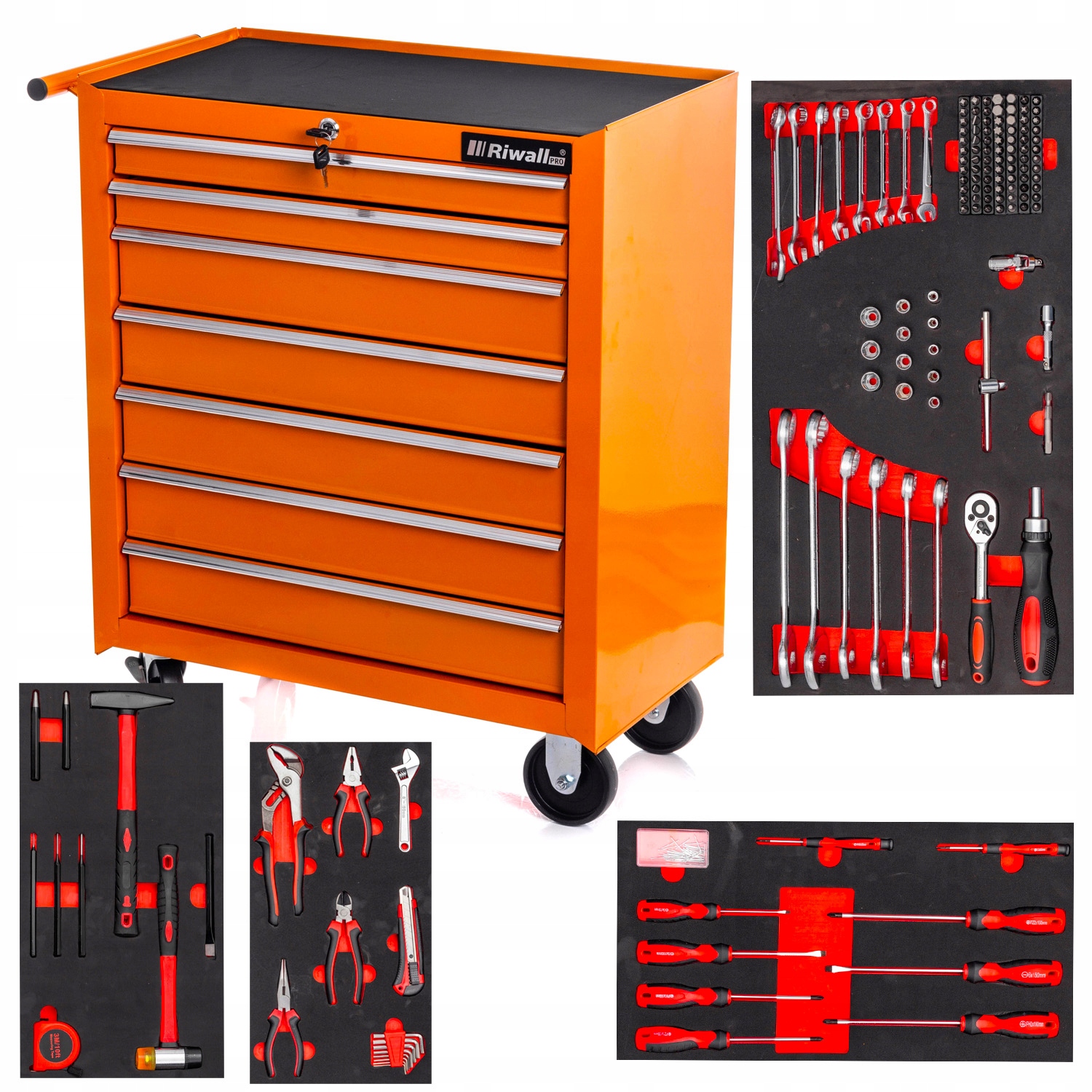 

Szafka Warsztatowa Wózek Narzędziowy 688 El. Pro