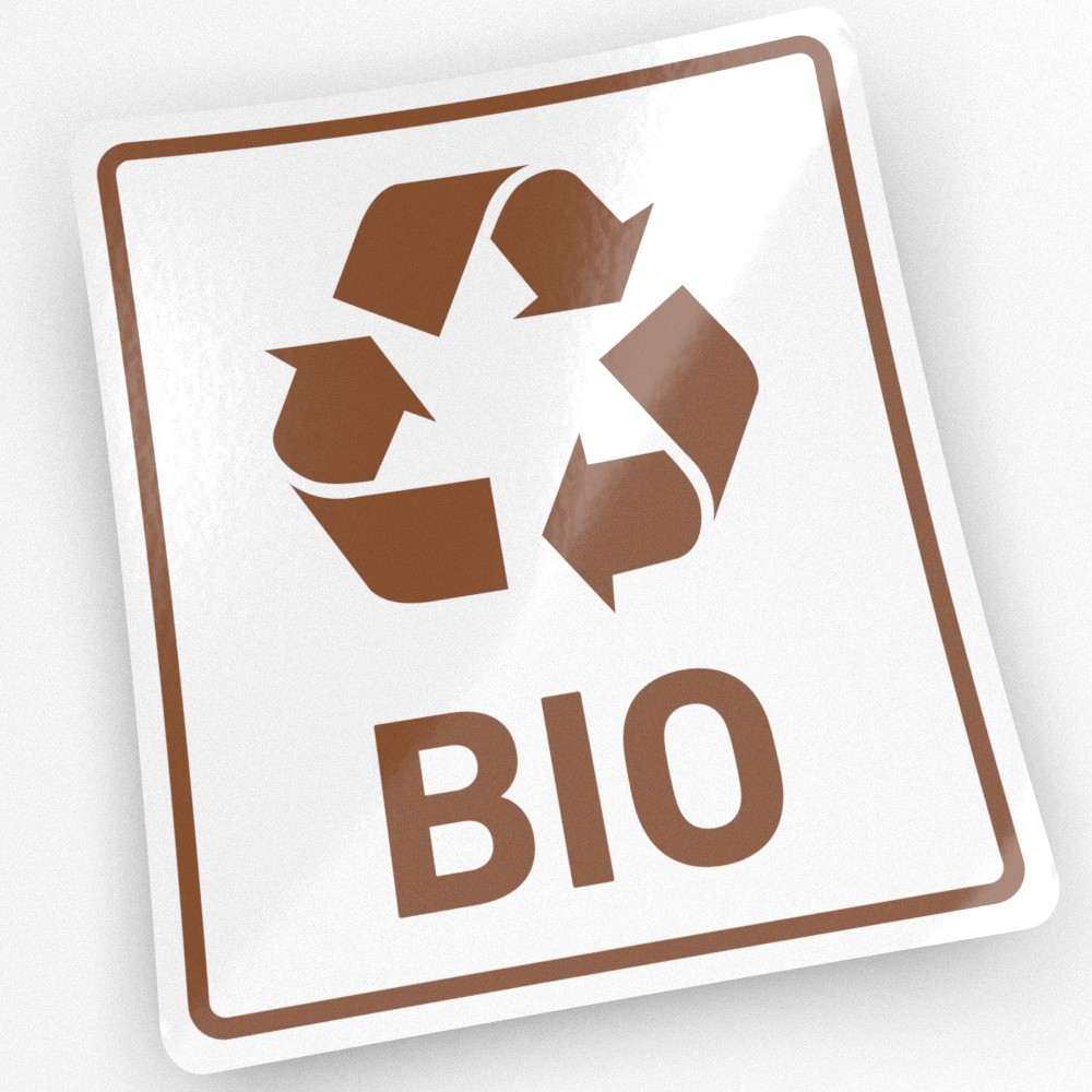 

Bio Naklejka na kosz segregacja śmieci 15 cm