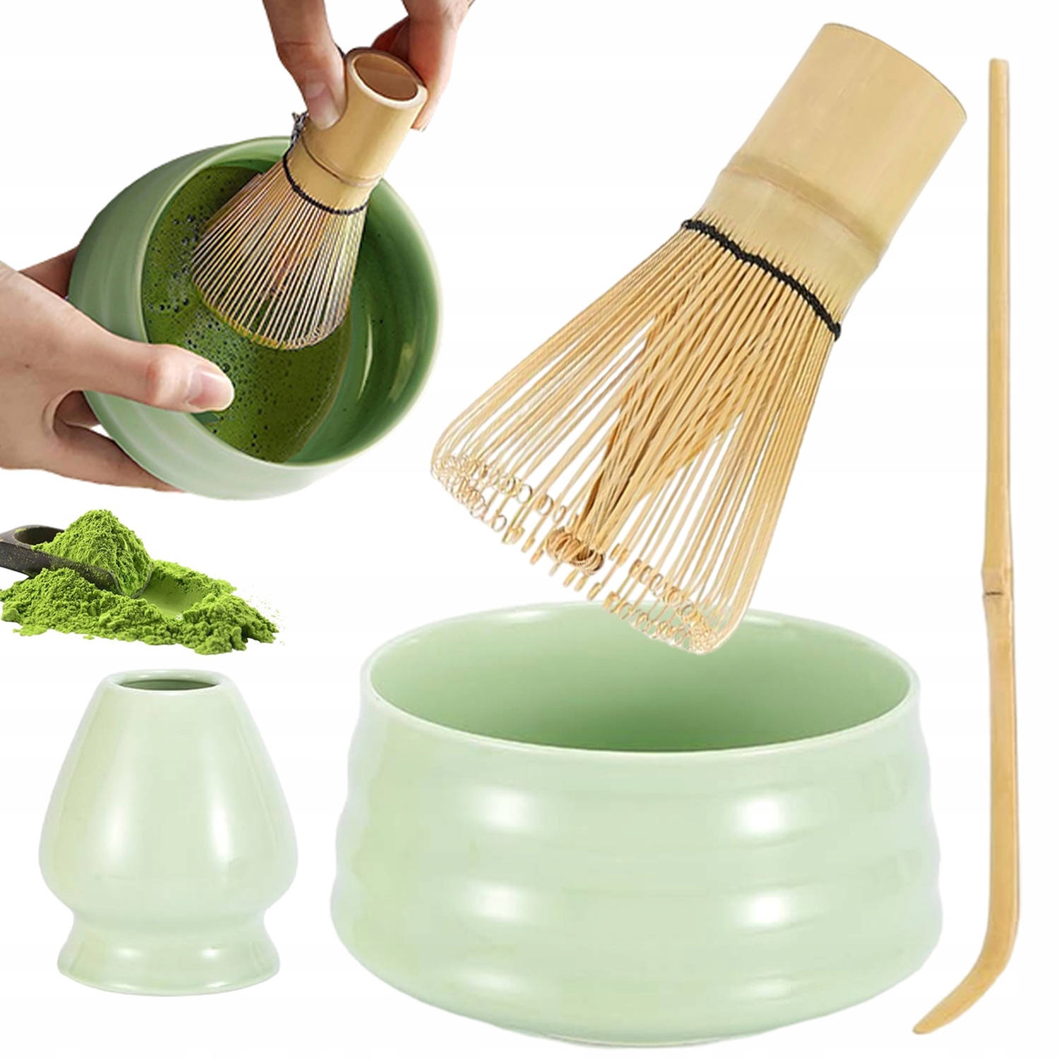 Levně 4 X Ruční Sada Na Čaj Matcha Keramická Miska Na Matchu, Vynikající