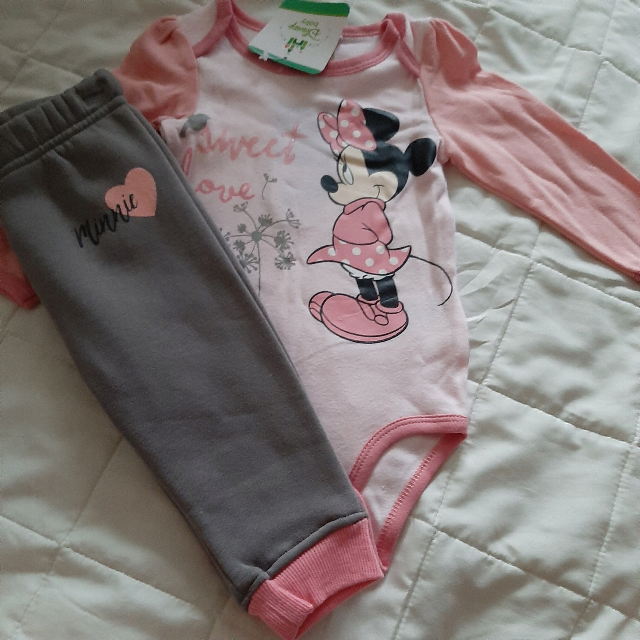 

nowy komplet body i spodnie ocieplane Minnie r 74